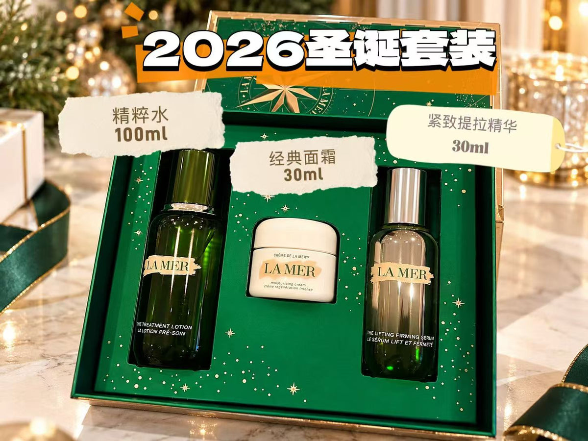 💚La Mer 海蓝之谜今年新出的套装
精粹水100ml $140
经典神奇面霜30ml $200
紧致提拉精华30ml $445
一整套价值$785, 套装定价税后$638